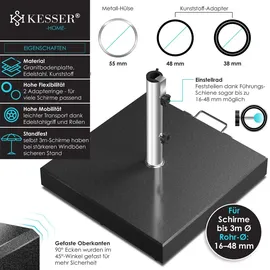 Kesser Schirmständer Granit 30 kg Grau