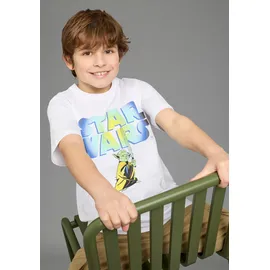 Kidsworld T-Shirt KIDSWORLD "STAR WARS: YODA - Disney Shirt", Jungen, Gr. 140/146, weiß, Single Jersey, Obermaterial: 100% Baumwolle, bedruckt, Basic normal, Rundhals, Shirts T-Shirt, YODA Shirt, modischer Stil, Kurzarm, Basic Passform, aus Baumwolle