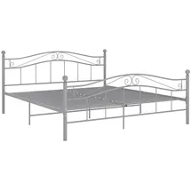 furnicato Bett 160 x 200 cm Grau