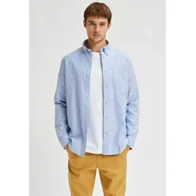 Selected Langarmhemd Blau XXL
