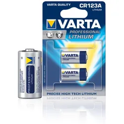 Varta Batterie Lithium, CR123A, 3V Photo, Retail Blister (2-Pack)