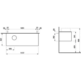 Laufen Sonar Schubladenelement 117,5 x 34 x 45,5 cm Weiß