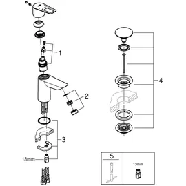 Grohe BauLoop Einhandmischer Chrom
