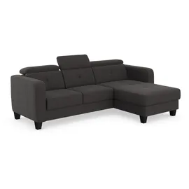 sit&more Ecksofa SIT & MORE "Belluci L-Form", grau (fango), B:247cm H:85cm T:170cm, Sofas, Ecksofa, inklusive Federkern, wahlweise mit Bettfunktion und Bettkasten