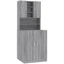 vidaXL Waschmaschinenschrank 0 x 0 cm Grau Holzwerkstoff