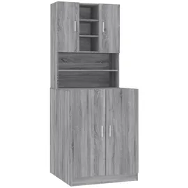 vidaXL Waschmaschinenschrank 0 x 0 cm Grau Holzwerkstoff