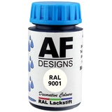 Alex Flittner Designs Lackstift RAL 9001 CREMEWEISS glänzend 50ml Holz Metall Möbel Bad Retuschierlack Reparaturlack