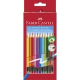 Faber-Castell 116612 - Radierbare Buntstifte mit Gummitip, 12er Kartonetui, 1 Stück