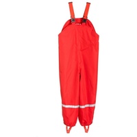 BMS Regenhose - Latzhose - atmungsaktiv - 100% wasserdicht - rot 122