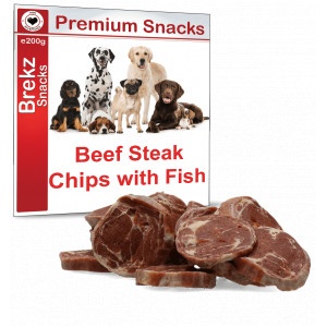 Brekz Premium Beef Steak chips with fish 200 gram  6 x 200 g