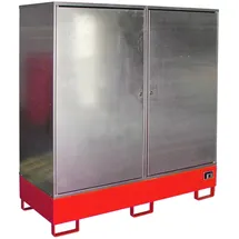 Bauer Gefahrstoffschrank GS-2 für 2 x 200 Liter Fass Feuerrot