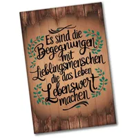Speecheese Begegnungen mit Lieblingsmenschen Souvenir Souvenir Magnet Holzoptik-Hintergrund hölzerner
