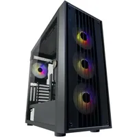 LC-POWER Gaming-Gehäuse Gaming 804B Obsession_X – ATX-Midi-Tower, Mesh-Frontpanel, 4x 120mm ARGB-Lüfter, USB-C, Hartglas-Seitenteil, 12 Lüfter erweiterbar, 4 HDD/SSD-Slots