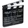 Relaxdays Filmklappe Holz, Regieklappe, Synchronklappe, Clapperboard, beschriftbar, Deko, H x B: 26 x 30 cm, schwarz, Holzwerkstoff, 30x26x1.5 Dekoration