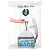BRABANTIA PerfectFit Müllbeutel 36 L, 30 Stück, Plastik, Weiß, 36 Liter