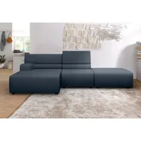 Ecksofa EGOITALIANO "Babouche, Designsofa mit außergewöhnlichem Sitzkomfort zum Wohlfühlen", grau (smoke), B:287cm H:80cm T:98cm, Leder »BULL« (echtes Rindsleder). Geschliffenes, pigmentiertes und behandeltes Rindsleder mit einer Dicke von 1, 3-1, 5 mm. Dieses Leder zeigt eine ziemlich weiche Hand mit einem halb undurchsichtigen Aussehen. Es handelt sich um ein geschütztes Leder. Eine leichte Deckschicht schützt sie vor Flecken, ohne ihre ursprünglichen Eigenschaften zu verändern. Die geschützten Leder