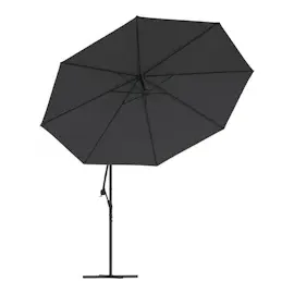 vidaXL Ampelschirm mit Alu-Mast Ø 350 cm schwarz