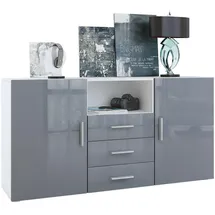Vladon Sideboard 138,5 x 71,5 x 35 cm Grau