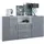 Vladon Sideboard 138,5 x 71,5 x 35 cm Grau