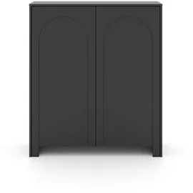 MID.YOU Highboard 100 x 117 x 35 cm Schwarz