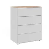 Vicco Kommode Betti, Weiß Sonoma 80 x cm mit 4x Schublade