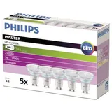 Signify 31214200 Glühlampe EEK F (A - G) GU10 Reflektor 4.7W Warmweiß (Ø x L) 50mm x 54mm 5St.