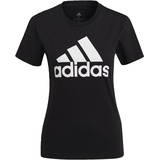adidas Damen Essentials Logo Langarm T-Shirt Black/White, M