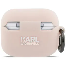 OEM Karl Lagerfeld Silikonhülle mit Chaupette-kopf-motiv für AirPods Pro 3, Pink