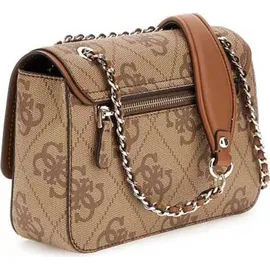 GUESS Izzy Convertible Xbody Flap Bag Latte Logo