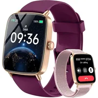 Smartwatch mit Telefonfunktion 1.85"HD Fitnessuhr Fitness Tracker Herzfrequenz/SpO2/Schlaf/IP68 Wasserdicht Sportuhr Schrittzähler Uhr für Androi...