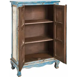 OTTO home Highboard 80 x 120 x 40 cm Antik Blau / Creme