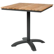 Cinas Bistrotisch 70 x 70 x 74 cm Anthrazit/Teak