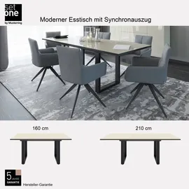 Set One by Musterring Reno 160 x 75 x 90 cm beige/schwarz