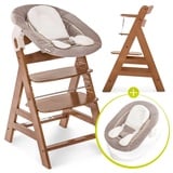 hauck Alpha+ walnut inkl. Alpha Bouncer 2 in 1 stretch beige