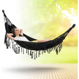 outtec Hängematte, Schwarz, Textil, 150x1x200 cm, Gartenmöbel, Hängematten