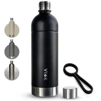 viok Edelstahlflasche 1,3 L schwarz