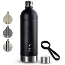 viok Edelstahlflasche 1,3 L schwarz