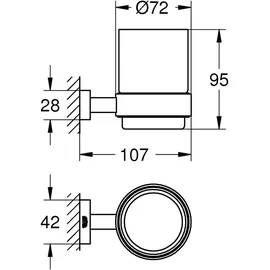 Grohe Zahnputzbecher Grau