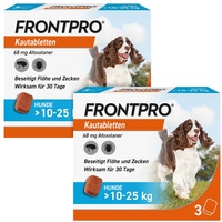 Frontpro Kautablette gegen Zecken und Flöhe für Hunde (>10-25kg)
