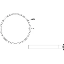 Trio Doha 1 LED rund Messing matt Ø 45 cm