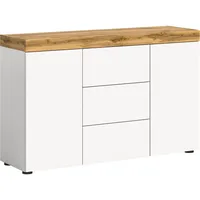 Höffner Xonox Sideboard, Weiß, 125x80x37 cm, Wohnzimmer, Kommoden &