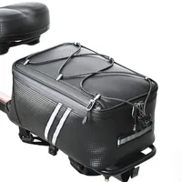 Lioaeust Fahrrad-Gepäckträgertasche, 8 l, größere E-Bike-Kofferraumtasche, reflektierende Kofferraumtaschen, Heckträgertasche, Ersatzteile für Fahrrad