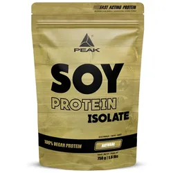 PEAK Soja Protein Isolat - 750g - Geschmack Natural I 25 Portionen I Pulver I Proteinquelle: Soy, pflanzliches Eiweiß I GMO - free I hoher EAA Gehalt I Muskelaufbau I glutenfrei 750 g