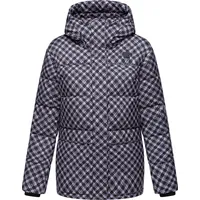 Ragwear Damen Winterjacke mit Hahnentritt-Muster