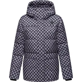 Ragwear Damen Winterjacke mit Hahnentritt-Muster