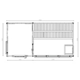 FinnTherm Gartensauna Außensauna Sauna Haus Azalia 2 Sitzbänke Wandstärke 40 mm - Naturbelassen