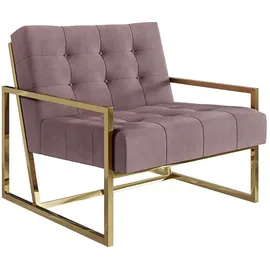 s-style möbel Loungesessel Tampa Samtstoff 0 x 0 x 0 cm Rosa