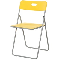 Klappstuhl Stuhl Kunststoff Klappstuhl Stuhl Haushalt Rückenlehne Stuhl Computer Stuhl Esszimmer Stuhl Büro Einfache Mode Sitz Außen Lounge Stuhl ( Farbe : Gelb )