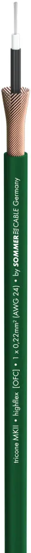 Instrumentenkabel Tricone® MKII; 1 x 0,22 mm2; PVC Ø 5,90 mm; grün