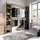 Dmora Kleiderschrank Manaslu 180 x 50 x 205 cm Eiche/Grau